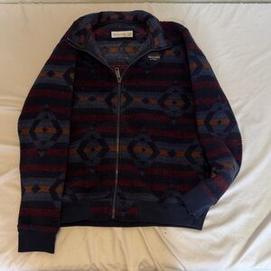 Abercrombie & Fitch Kids Patterned Zip-Up Jacket - Red and Blue Native Rare